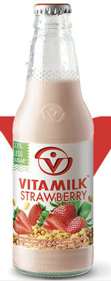 ទឹកសណ្តែក VITAMILK ស្ត្របឺរី ដប (24 ដប/កេស)