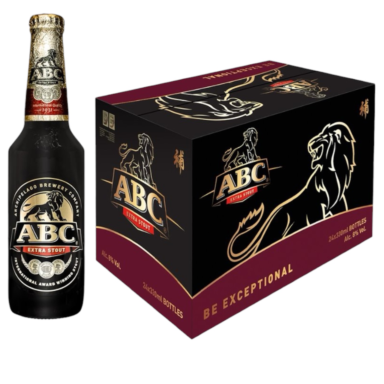 ស្រាបៀរ ABC Smooth Stout 330មីលីលីត្រ x 24 (មួយកេស)