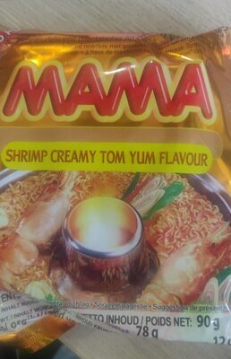 មី MAMA បង្គាត្មៃយ៉ាំខ្ទិះ 90g (30 កញ្ចប់/កេស)